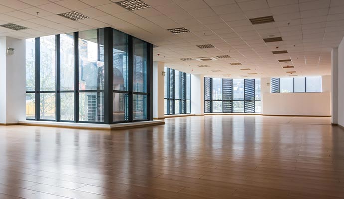 Clean open office interior