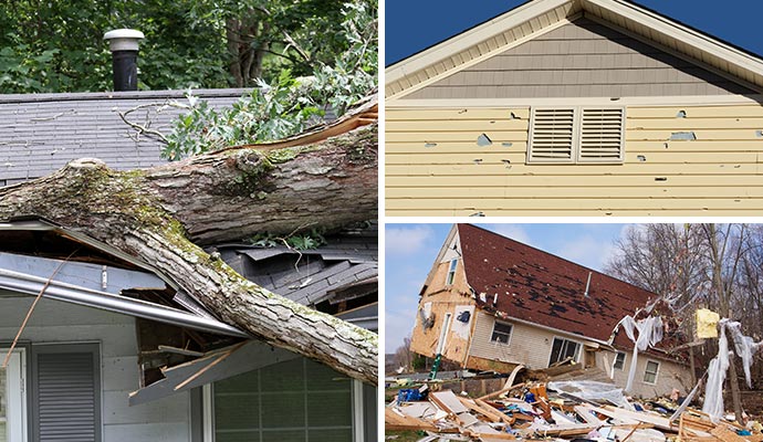 Collage storm damage Collage storm damage