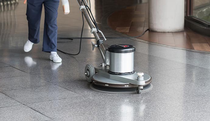 Commercial floor polishing service