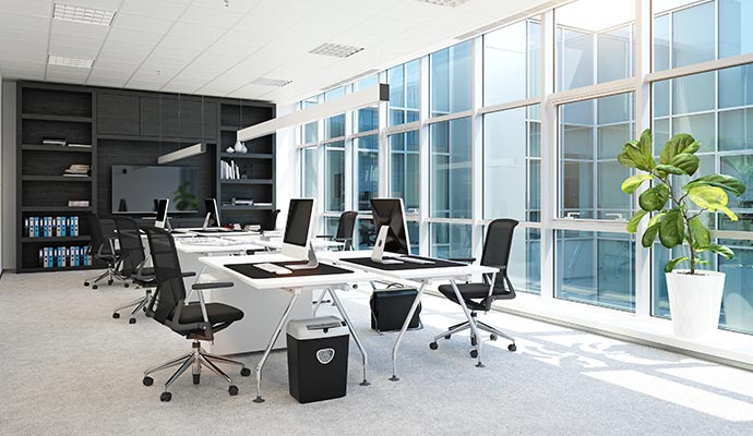 Clean office room Clean office room