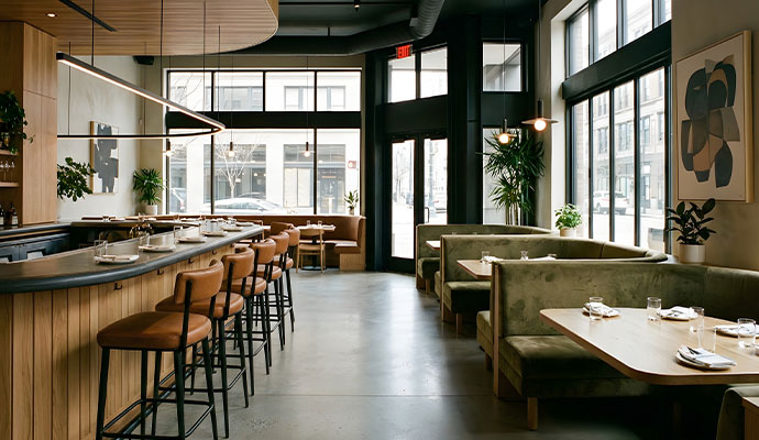 Clean restaurant interior