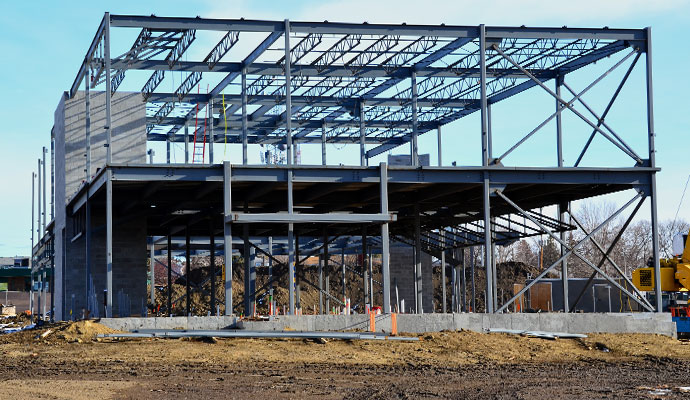 Commercial retail store structural reconstruction