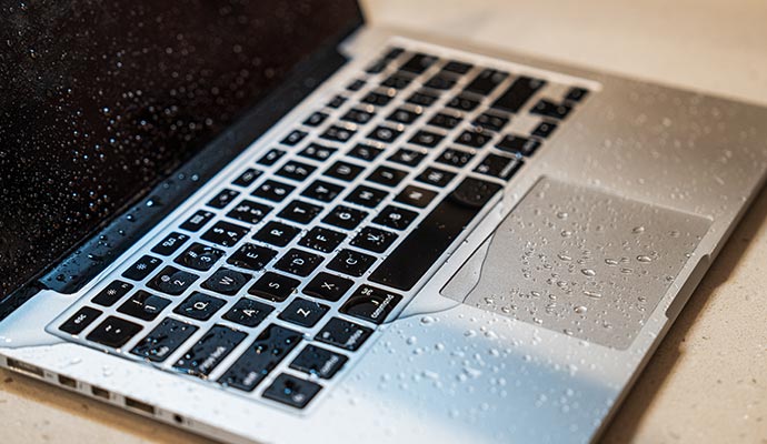 Water damaged laptop Water damaged laptop