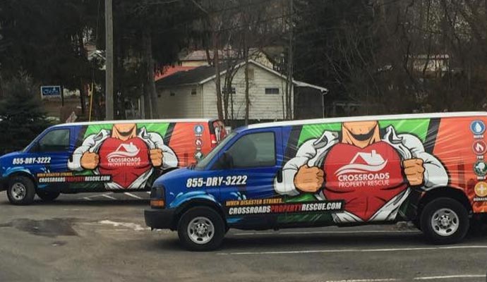Crossroads Property Rescue service van
