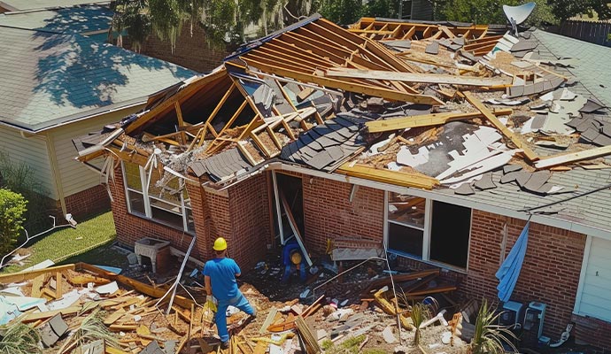 Disaster damaged property cleanup service