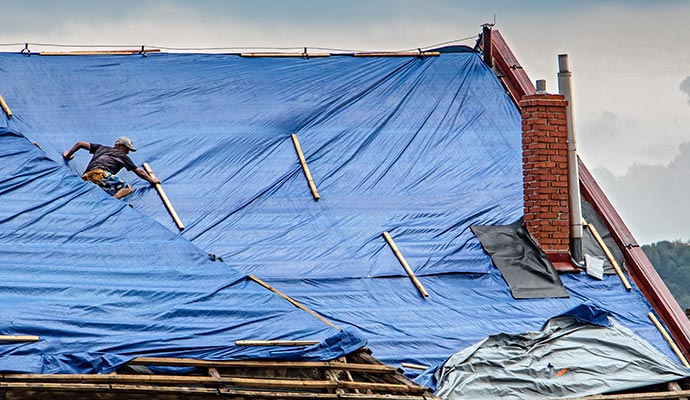 Professional tarp over service