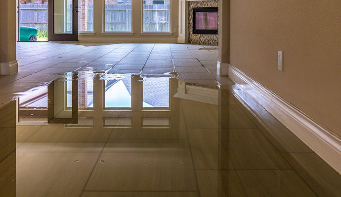 Water damaged floor