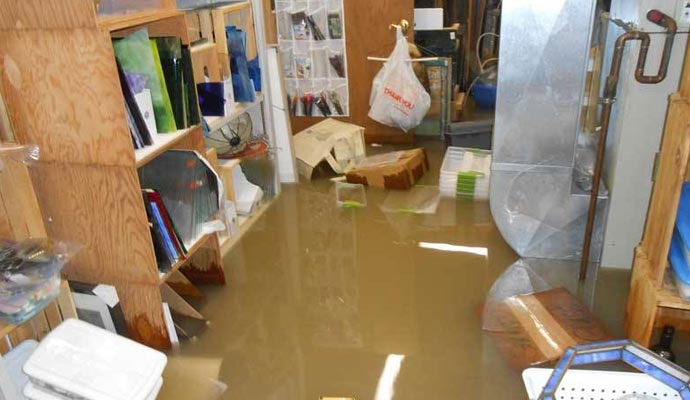 Flood damaged property
