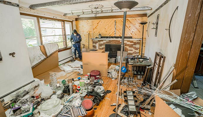 Hoarding room cleanup service