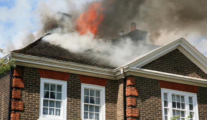 House fire damage restoration