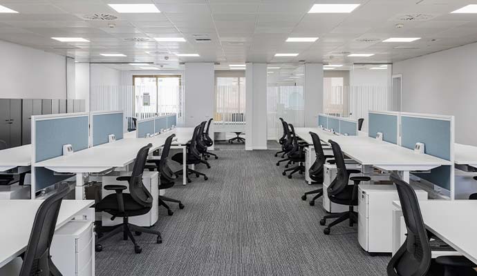 Interior view of a well-organized office