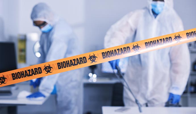 Professional biohazard cleanup
