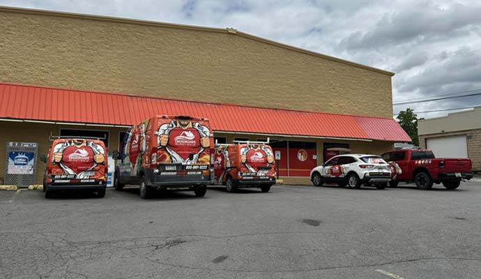 Service vehicle of Crossroads Property Rescue