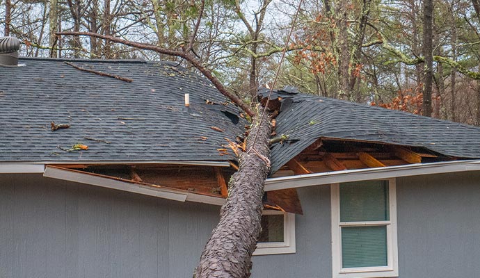 Storm damage roof restoration services
