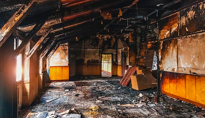 Structural fire damage