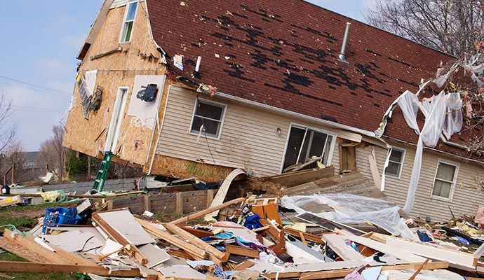 Tornado damaged property